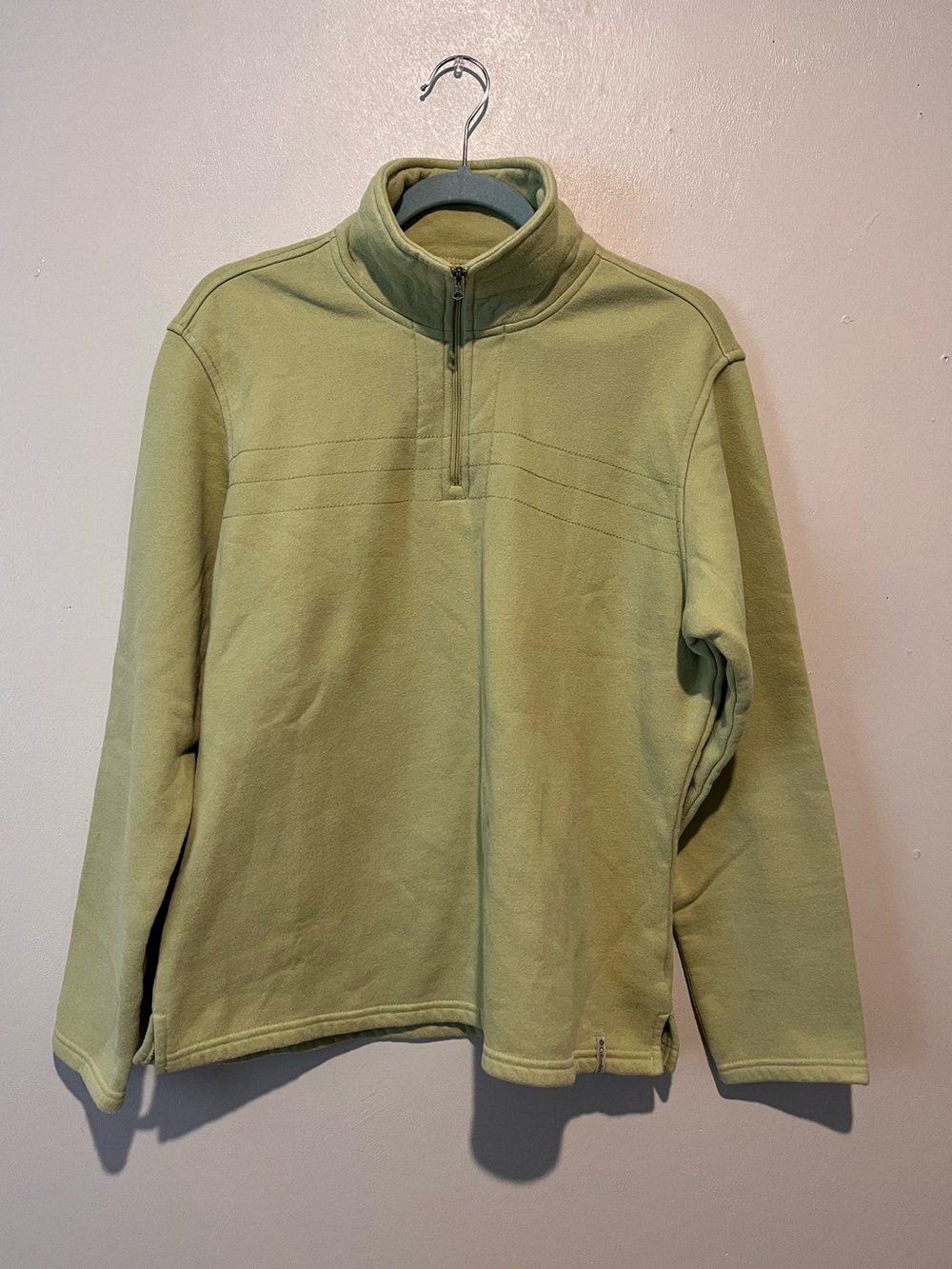 Vintage Y2K Columbia Green Quarter Zip Pullover Women’s XXL Cotton Blend